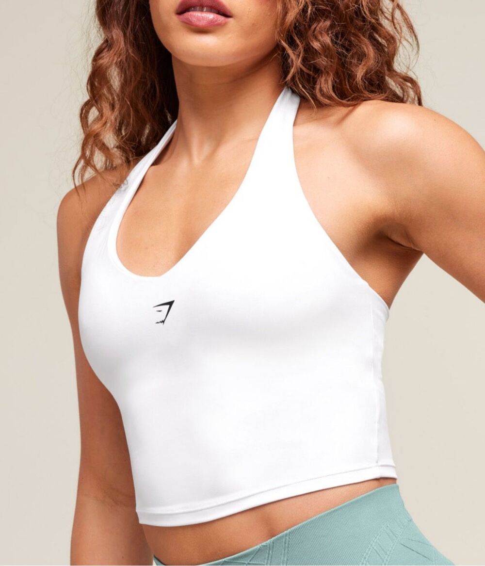 Gymnshark halter neck athletic sporty shelf cami